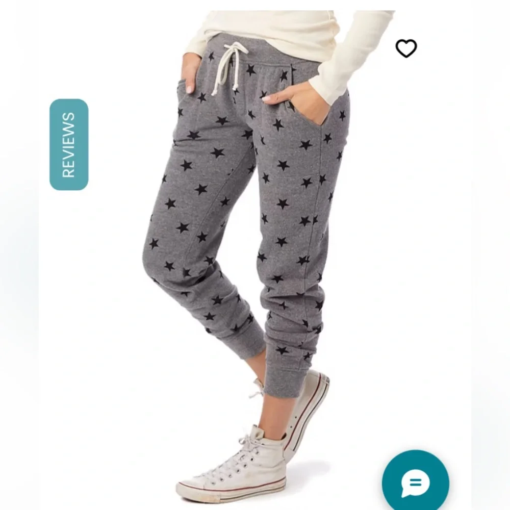 Alternative Apparel Eco Fleece Star Print Jogger Size M NWOT - Picture 1 of 11